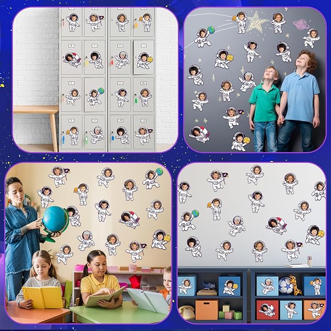 160Pcs Outer Space Cutouts Back to School Bulletin Board Decoration Set Astronaut Galaxy Paper Cut-Out Classroom Decor for Boy Girl DIY Photo Craft VBS School Kindergarten Preschool Wall Door Supplies