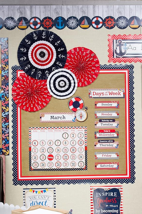 Teacher Created Resources Nautical Calendar Bulletin Board Display Set (Pack of 2)
