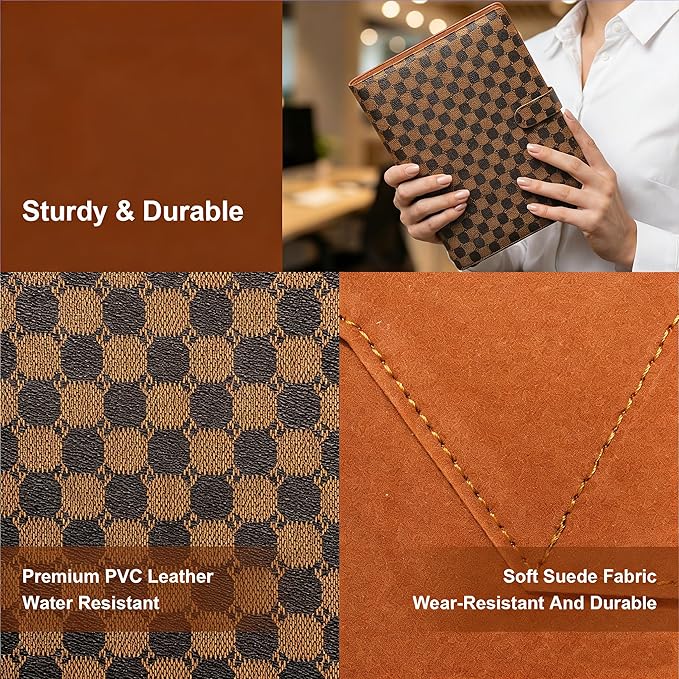 Professional Padfolio Portfolio Binder, Leather Business Portfolio Organizer for Men & Women, Includes File Pockets, Card Holders, Pen Loop & Resume Holder for Interviews