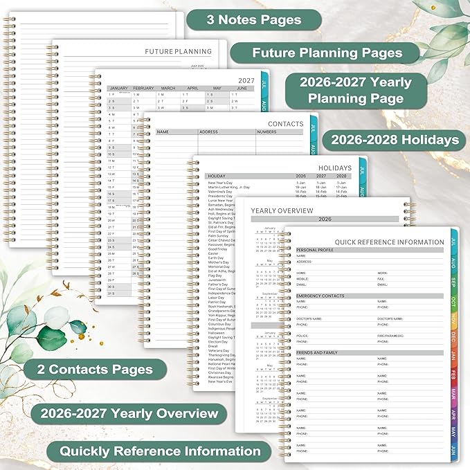 Appointment Book 2026-2027 - Daily Planner 2026-2027, 8.5'' x 11'', Weekly Appointment Planner, July 2026 - June 2027, Daily Planners with 30-Minute Interval