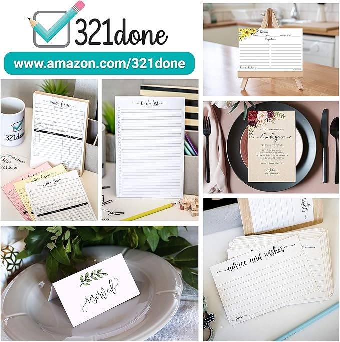 321Done Weekly Schedule Planning Notepad - 50 Sheets (8.5x11) – Hourly Appointment Productivity Weekly Planner Tear-Off Note Pad - Cute Simple Script Large Letter Size - Made in the USA