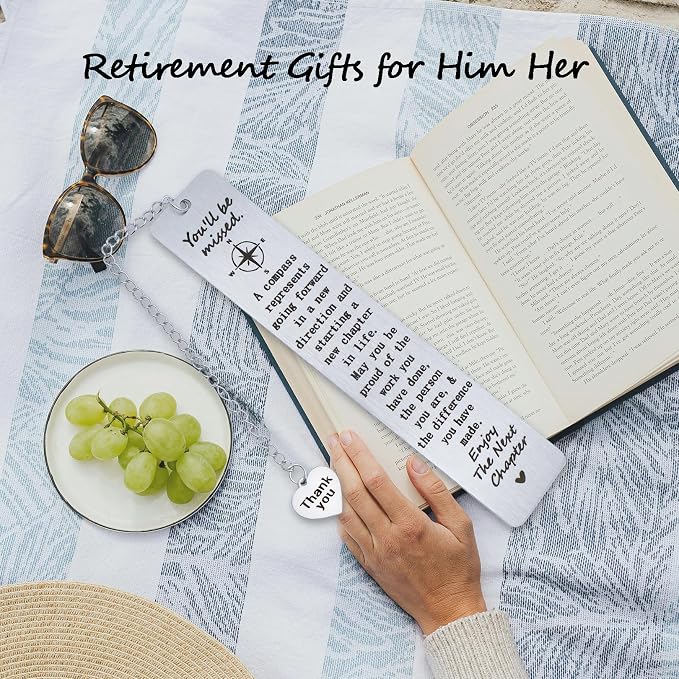 Christmas Stocking Stuffers Coworker Leaving Gifts for Women Men Farewell Gifts for Coworkers Friends Retirement Goodbye Gifts for Colleagues Boss Thank You Bookmark for Employee Leader Teachers