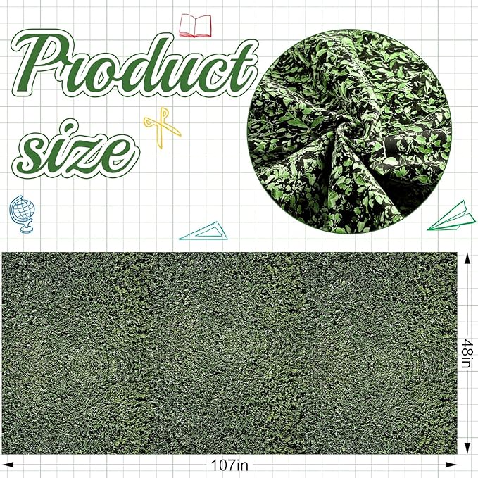 Mindsoft Bulletin Board Paper 48'' x 107'' Class Boards for Classroom Bulletin Boards Everyone is Welcome Classroom Board Decor Pillows Curtains Crafts(Greenery,1 Pc)