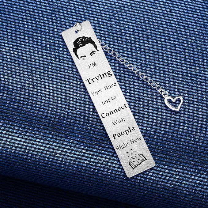 TV Show Bookmark Gifts David Merchandise Souvenir for Book Lover I’m Trying Very Hard Present for SC TV Show Fans who Love to Read (Trying Very Hard)