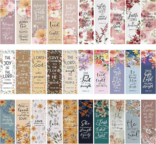 120 Pcs Bible Bookmarks Bulk, Christian Vintage Floral Book Marks for Women with Scripture Verses, Inspirational Religious Page Markers for Church Bible Study Easter Mothers Day Graduation Gifts