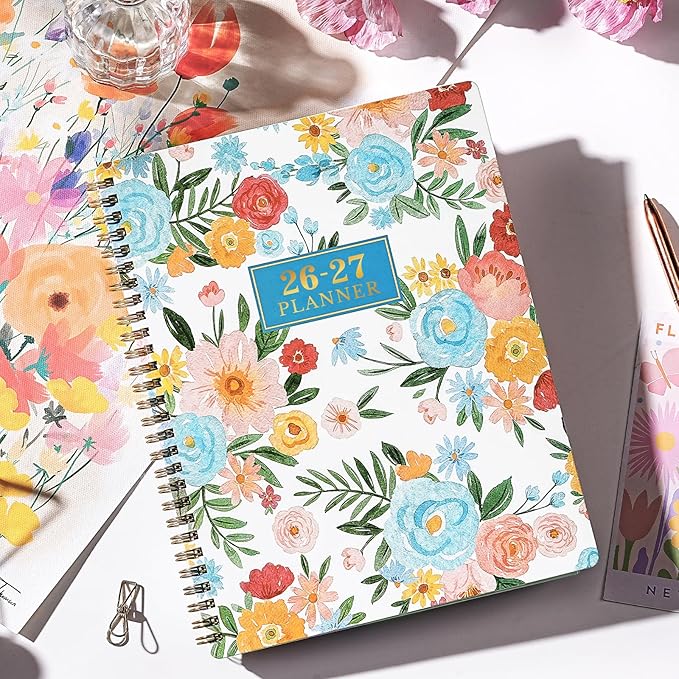 Planner 2026-2027 - 2026-2027 Planner Weekly and Monthly, July 2026 - June 2027, 9" x 11", Academic Planner 2026-2027, Calendar Planner, Printed Tabs, Holidays, Twin-wire Binding