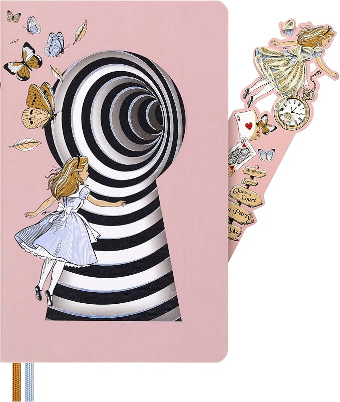 Moleskine Limited Edition Alice’s Adventures in Wonderland Origamo Bookmark, Hand-Quilled, Made from Recycled Paper
