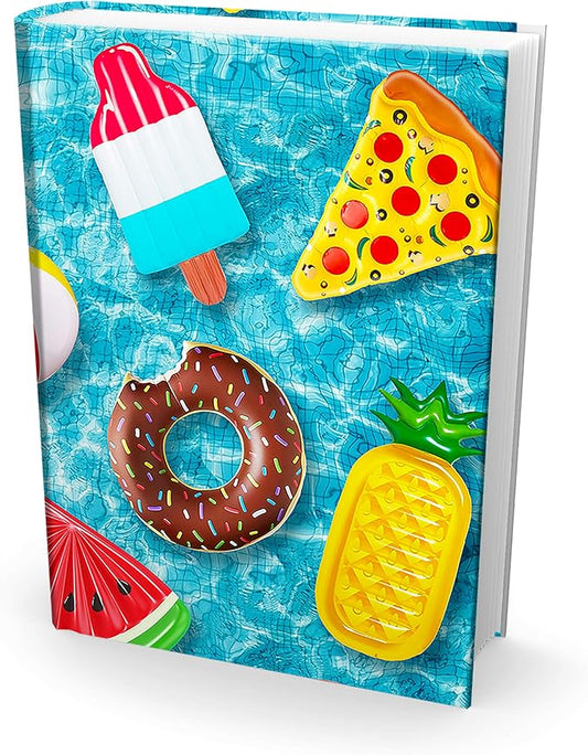 Easy Apply, Reusable Book Covers 1 Pk. Best Jumbo 9x11 Textbook Jackets for Back to School. Stretchable to Fit Most Large Hardcover Books. Perfect Fun, Washable Designs for Girls, Boys, Kids and Teens