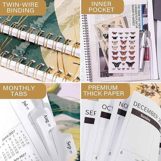 2026-2029 Monthly Calendar Planner - 9" × 11", Large 3 Year Monthly Planner, JUL. 2026 - JUN. 2029, Large Calendar with Tab, Premium Paper, Back Pockets, Sturdy Cover