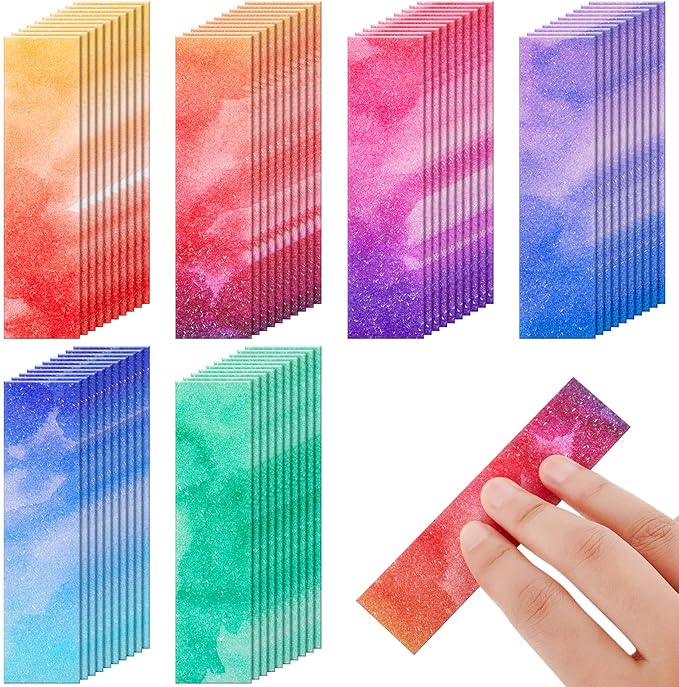 Gersoniel 72 Pcs Anxiety Sensory Stickers Calm Stickers Adhesive Textured Mental Health Strips Mindfulness Fidget Decals Stress Anxiety Relief Items for Desk Therapy Office Counselor(Watercolor)