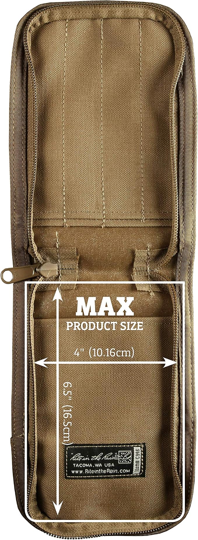 Rite In The Rain Weatherproof CORDURA® Fabric Notebook Cover, 4" x 6", Tan Cover (No. C946), 7.25 x 5.25 x 0.625
