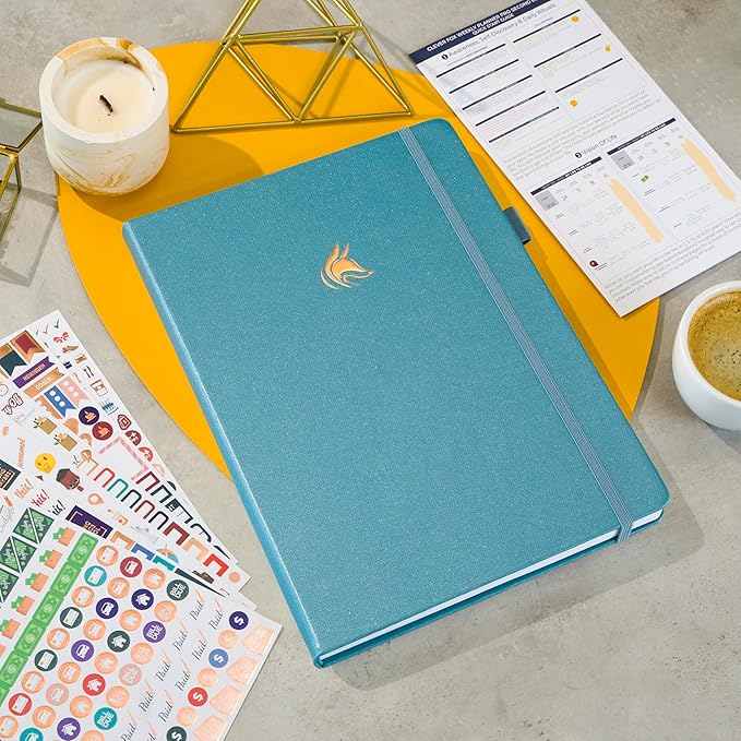 Clever Fox Planner PRO 2nd Edition – Undated Weekly Agenda Planner for Setting Goals, Tasks & Time Management – Life Organizer with To-do Lists & Habit Trackers – Large, 8.5x11″ (Aquamarine)
