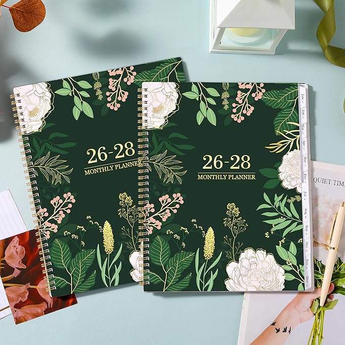 2026-2028 Monthly Planner - 2 Year Monthly Planner/Calendar 2026-2028, July 2026 - June 2028, 11" x 9", 24 Monthly Planner with Tabs, Back Pocket, Holidays, Twin-Wire Binding, Note Pages