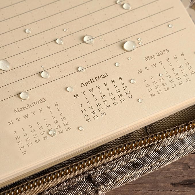 Rite in the Rain 2025 Dated Weekly Loose Leaf Calendar Set, 5” x 7”, Tan Sheets, 365 Days (No. PL2025W)