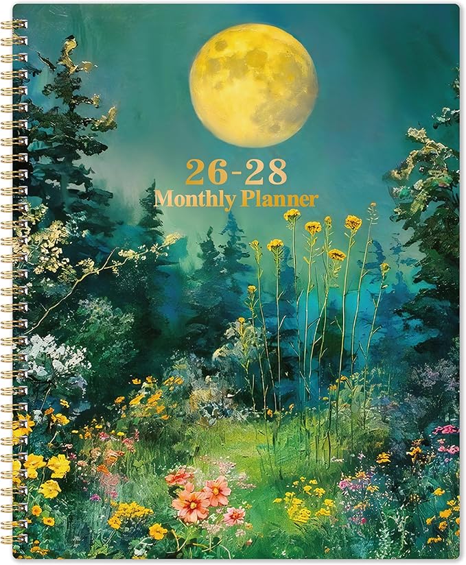 Monthly Planner 2026-2028 - Planner 2026-2028, Jul. 2026 - Jun. 2028, Monthly Planners 2026-2027 with Tabs, 9" x 11", Twin-wire Binding, Back Pocket, Note Pages