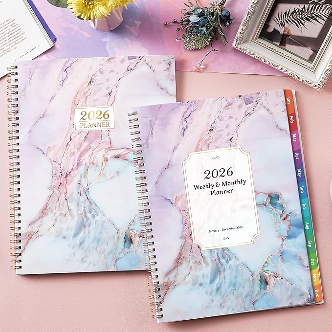 2026 Planner - 2026 Planner Weekly and Monthly, 2026 Calendar Planners 8.5''x11'', Weekly Monthly Planners with Colorful Tabs, Inner Pocket