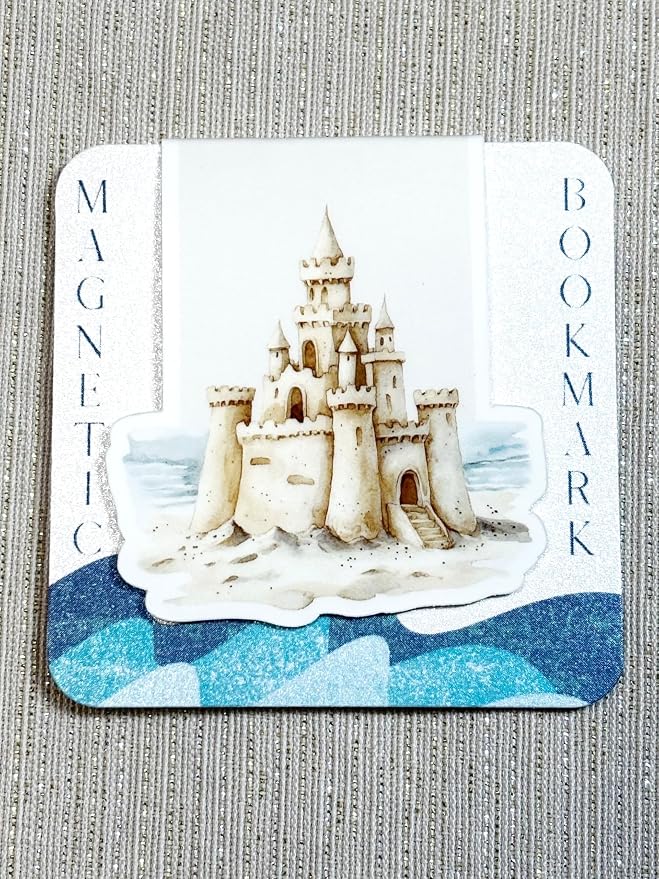 Creates Magnetic Bookmark for Reading Journals Planners Scrapbooking Office Supplies Cute and Funny Bookmark for Bookworms Matte Laminate Double Sided Handmade (Sandcastle)