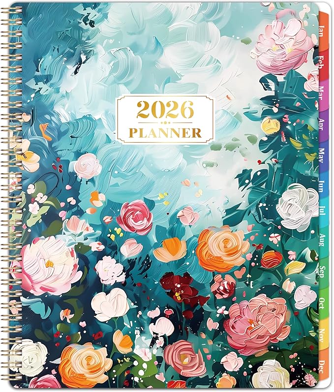 2026 Planner - JAN 2026 - DEC 2026, 9" x 11" Calendar Planner 2026, 2026 Planner Weekly and Monthly, Twin-wire Binding, Ample Writing Space