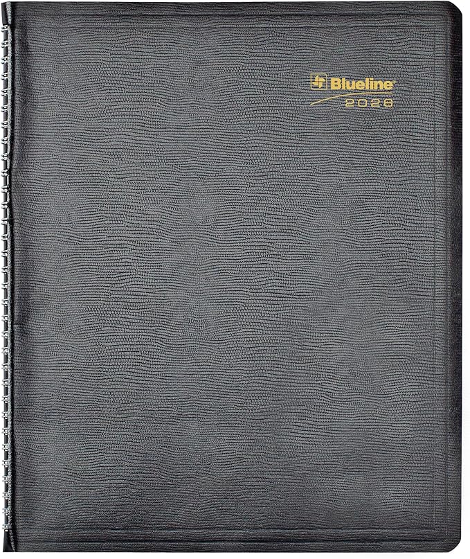 Blueline® 2026 Plan & Link™ Essential Weekly Planner, Appointment Book, 12 Months, January to December, 11" x 9.0625", Black (C5950.81T-26)