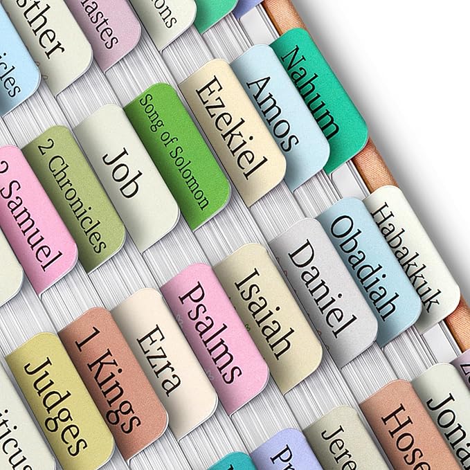 Mr. Pen- Bible Tabs, 75 pcs, Serenity Scripture, Laminated Bible Tabs for Women and Men