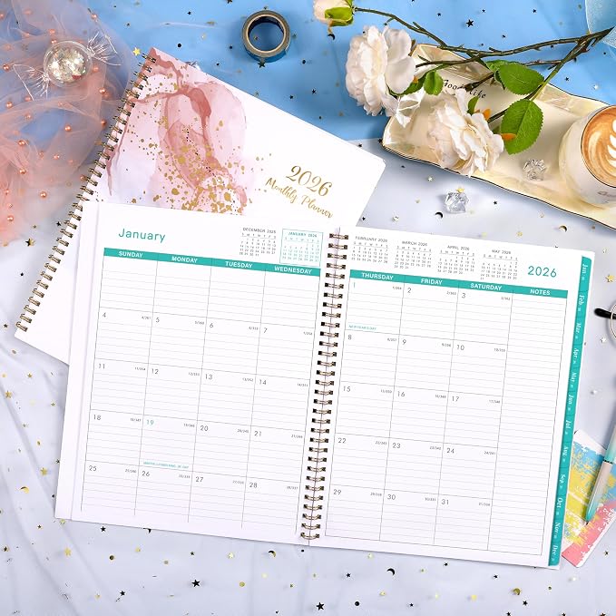 2026 Monthly Planner - 2026 Planner from January to December, Calendar Planner with Tabs, Inner Pocket, 8.5‘’ x 11‘’