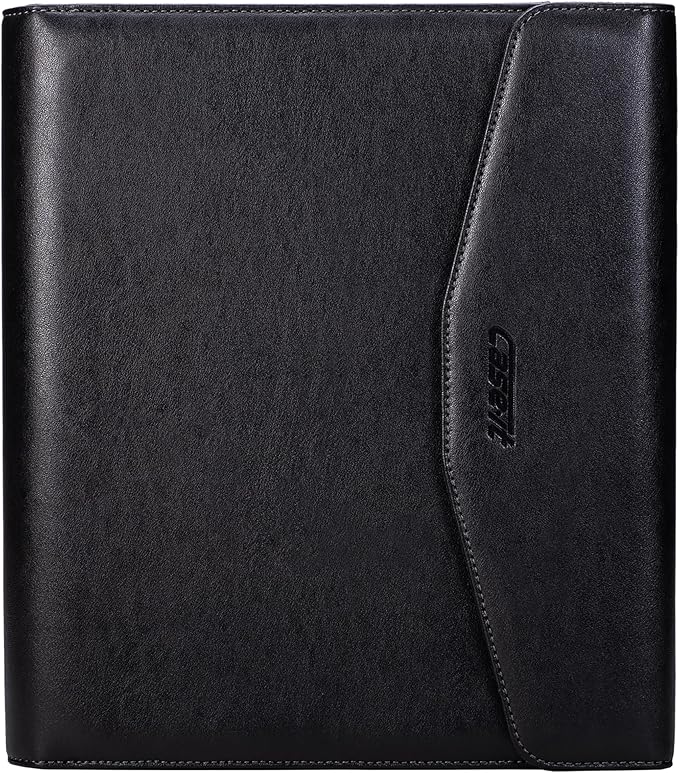 Case it Case-it V.P Tri Fold Business Meeting Padfolio | Professional Portfolio with Letter Size Writing Pad/Lots of Pockets/PAD-35 BLK