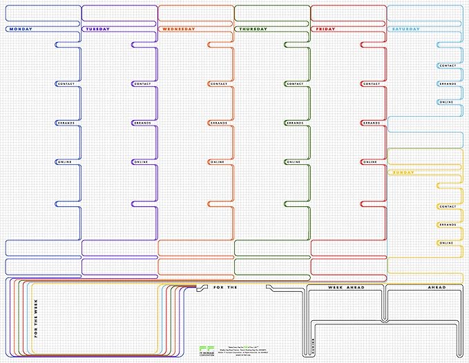 Ultimate Premium 2026 Weekly Day Desk Planner – 52-Page Undated Layout – Super Thick Bleed-Resistant Paper – Chipboard Backing – Top-Edge Glued - Made In USA (Blue, Purple, Orange, Green, Red, Light Blue, Yellow, Black, White, Gray, Medium)