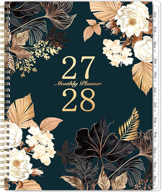 2027-2028 Monthly Planner - Jan 2027 - Dec 2028, 2 Year Monthly Calendar 2027-2028, 9" × 11" Calendar Planner, 24 Months, Tabs, Back Pocket, Twin-Wire Binding, Note Pages