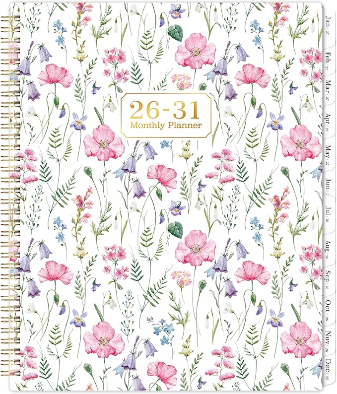 2026-2031 Monthly Planner/Calendar - 5 Year Planner 2026-2031, Jul. 2026 - Jun. 2031, 9'' x 11'', with Coated Tabs, Inner Pocket