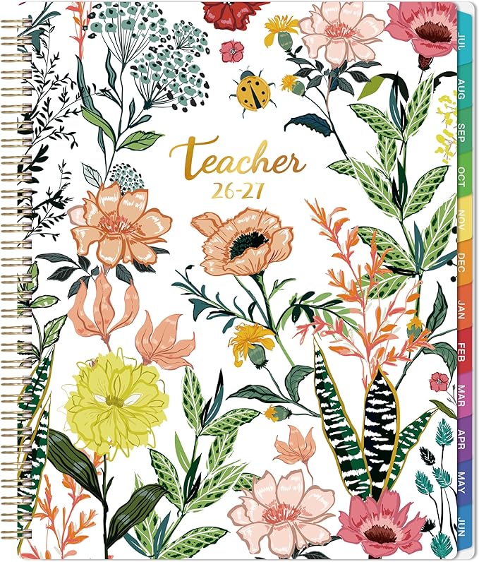 Teacher Planner 2026-2027 - Lesson Planner from Jul. 2026 - Jun. 2027, 8.5'' x 11'', Lesson Plan Book, Weekly and Monthly Homeschool Planner, Academic Planner 2026-2027 with Inspirational Quotes