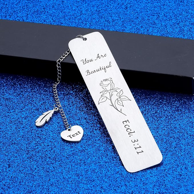 Personalized Custom Inspirational Christian Bookmarks for Women Men Baptism Confirmation Gifts for Girls Boys Bible Bookmarks for Women Daughte Birthday Gifts for Friends BFF Besties Teen Girls