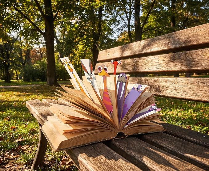 Funny Animal Bookmarks 30PCS Cute Bookmarks Creative Cartoon Page Holders, Unique Gifts for Book Lovers, Students, Readers,Teacher