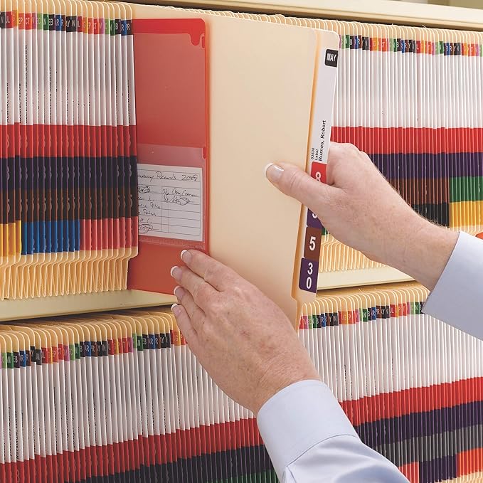 Smead End Tab Classification File Folder, 2 Dividers, 2" Expansion, Letter Size, Manila, 10 per Box (26835)
