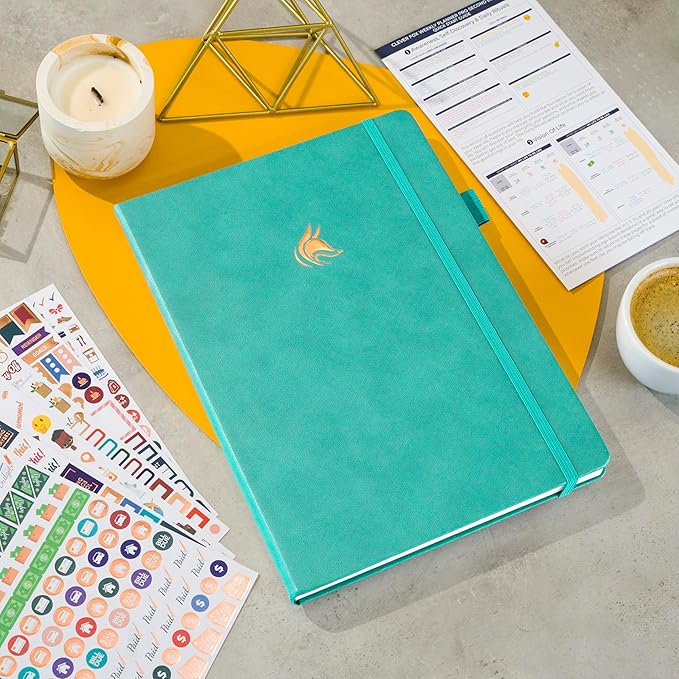 Clever Fox Planner PRO 2nd Edition – Undated Weekly Agenda Planner for Setting Goals, Tasks & Time Management – Life Organizer with To-do Lists & Habit Trackers – Large Format, 8.5x11″ (Turquoise)
