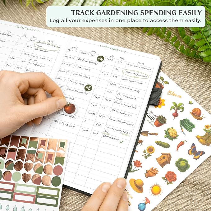 Legend Gardening Journal – 5-Year Garden Journal Planner & Log Book with Gardening Calendar & Plant Logs – Hardcover Garden Planner (Black)