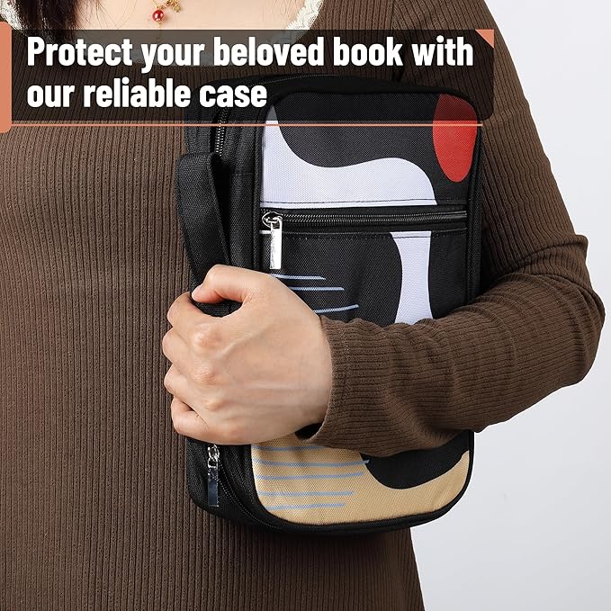 Mr. Pen- Bible Cover Case, Carrying Book Case with Durable Handle and Zippered Pocket, Bible Protective Church Bag for Men & Women, Christian Gifts, Quiet Pulse