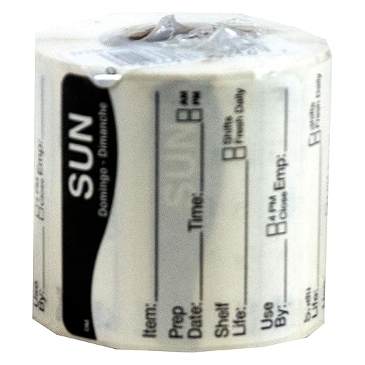 DayMark Safety Systems DissolveMark IT112213 "Sun" Day of the Week Label, 2" x 2" (Roll of 250)