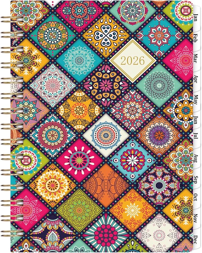 2026 Planner - 2026 Planner Weekly and Monthly, Jan. 2026 - Dec. 2026, 6.3” x 8.4”, Calendar Planner, Planner 2026, Weekly Monthly Planner with Tabs, Premium Paper & Contacts