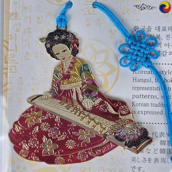 Korean Hanbok Bookmark 5 Pack with Tassels, Traditional Costume Character Page Holder, Cute Bookmarks for Women, Book Stuff, Reading Accessories for Book Lovers, Bible Bookmarks
