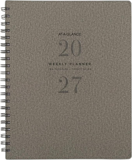 AT-A-GLANCE 2027 Planner, Weekly & Monthly, 13-Month Jan-Jan, 8.5" x 11", Signature, Gray (YP9050727)