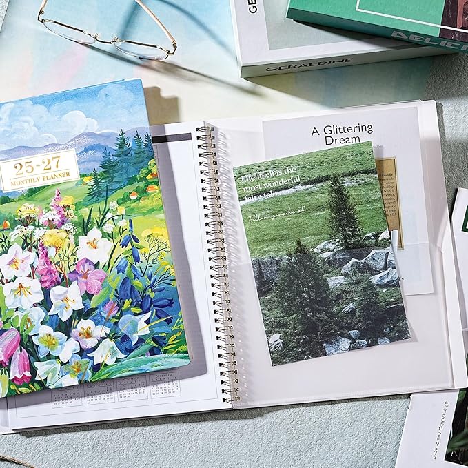 Monthly Planner 2025-2027 - 2 Year Planner 2025-2027, Jul. 2025 - Jun. 2027, 9'' x 11'' Planners 2025-2026 with Coated Tabs, Inner Pocket