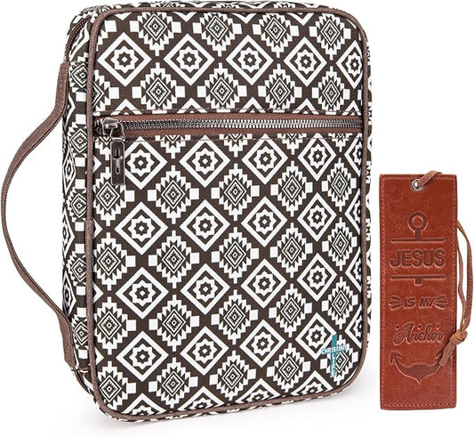 Montana West Bible Cover for Women Men with Leather Bookmark Book Carrying Cases Church Bag for Outdoor Protective
