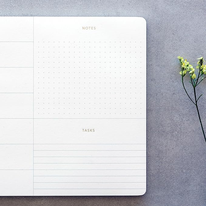 Pinesman - Elegant Weekly Planner Notepad, Undated, 11.22" x 7.87", 52 Sheets (Whole Year), Gold Foil, Tear Off Sheets, Minimalist Work Planner Pad, Weekly To Do List Notepad, Eco-friendly, FSC™ Certified Weekly Desk Planner