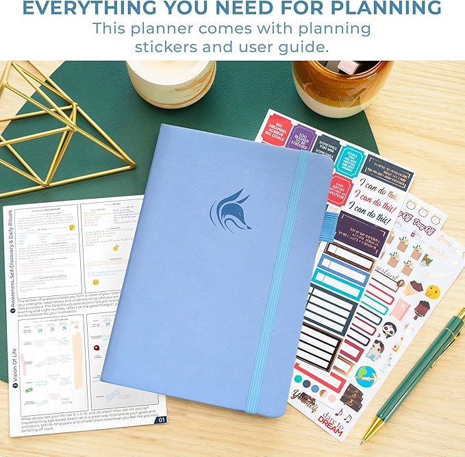 Clever Fox Planner Schedule – Undated Weekly & Monthly Life Planner with Time Slots, Appointment Book & Daily Organizer, A5 (Periwinkle)