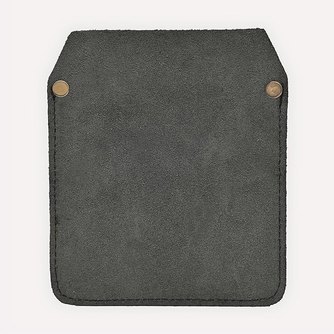 Large Pocket Protector Genuine Black Buffalo Leather Pen Holder Pouch Organizer for Shirts, Lab Coats, Pants - Multi-Purpose - Holds Pens, Pencils, tools and Notes for School, Office
