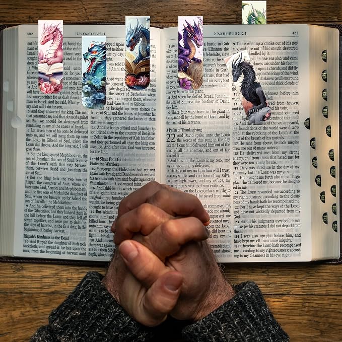 Dragon Floral Book Magnetic Bookmarks: 30 PCS Fantastic Dragon Book Mark Clips for Men Teens, Mythical Creature Book Accessories, Cool Reading Gifts for Men Boys Book Lovers, School Office Supplies