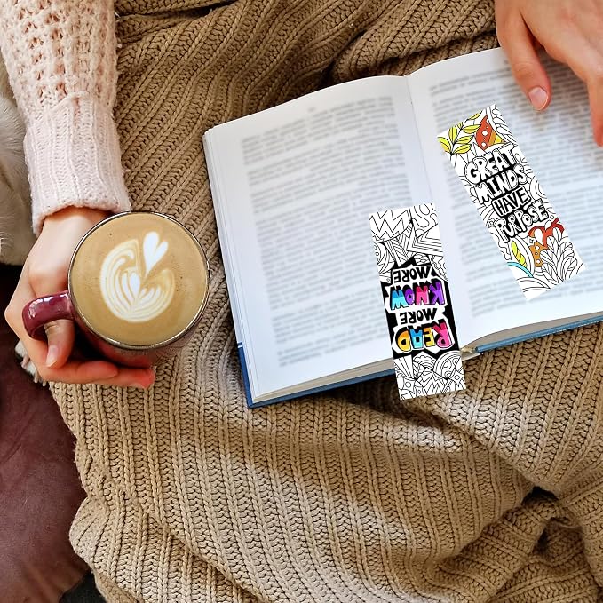 120 PCS Inspirational Bookmarks, 12 Designs | Motivational,Gratitude,Appreciation,Kindness & Encouragement Sayings Bookmarks for Students,Party Favors Classroom Rewards