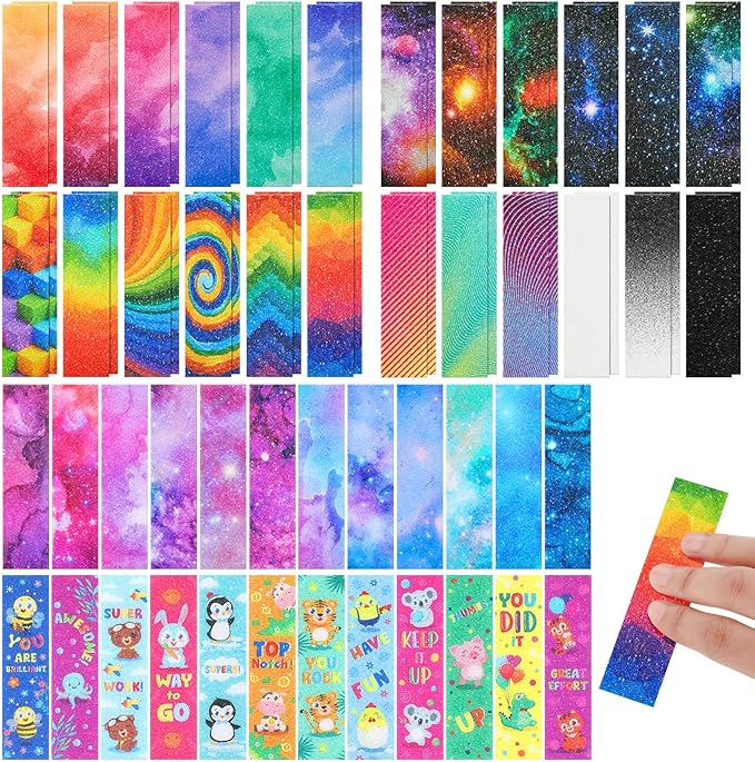 Gersoniel 72 Pcs Anxiety Sensory Stickers Calm Stickers Adhesive Textured Mental Health Strips Mindfulness Fidget Decals Stress Anxiety Relief Items for Desk Therapy Office Counselor(Mixed)