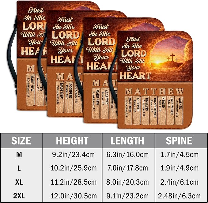 Personalized Man of God Bible Cover, God Says I Am Bible Case PU Leather, Bible Holder Handle Zipper, Faith Scripture with Name Case Bag, Religious Gifts for Church Christians Women Men (04)
