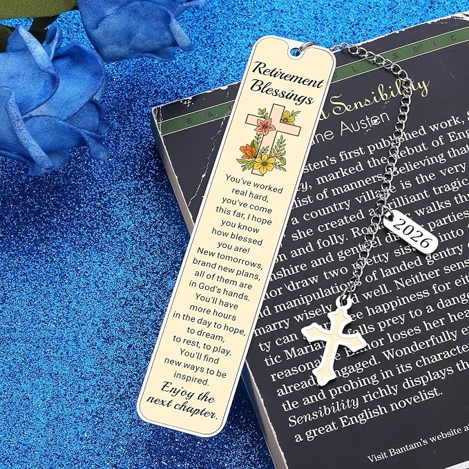Christian Retirement Gifts for Women Men 2026 Happy Retired Gifts for Teacher Men Coworker Leaving Gift for Women Retired Going Away Farewell Gift for Coworkers Friends Retirement Blessing Bookmarks